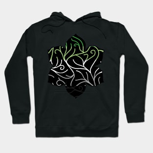 Black Velvet, Aromantic Flag Vines Hoodie